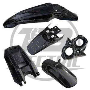 Surron Real Carbon Fiber Plastics Gold Flake Design