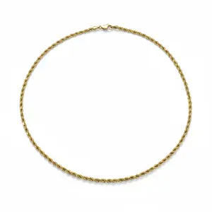14k hollow twist chain. size 20''*3mm