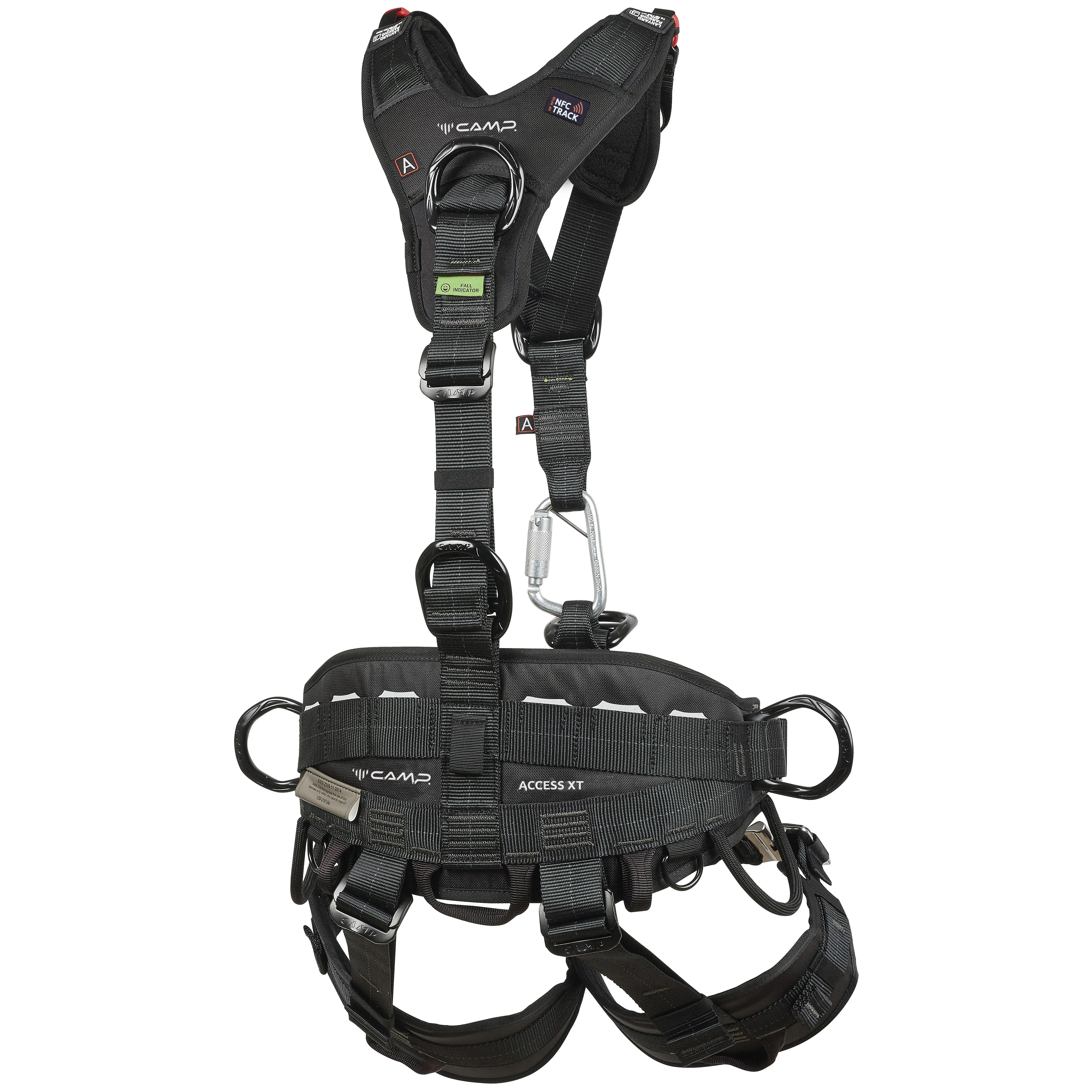 CAMP ACCESS XT BLACK Full Body Harness, Durable Climbing Harness for Outdoor Sports & Leisure Recreation, Harness Harnesses