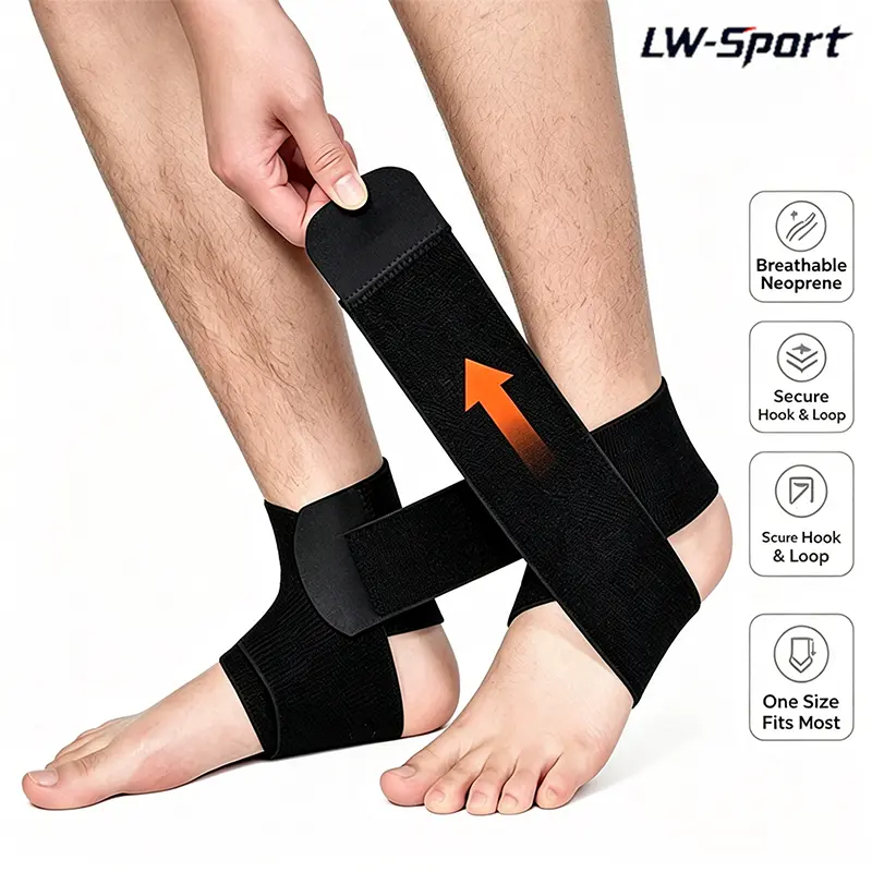 1Pc/2Pcs Adjustable Ankle Brace Compression Wrap, Breathable Ankle Stabilizer for Sprained Ankle Pain Relief & Achilles Tendonitis, Sports Ankle Support for Running Basketball Men Women