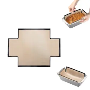 Silicone Bread Baking Tray Liner, Reusable Non-Stick Bread Baking Mat, Easy Clean Bread Lining for 9x5 Inch Baking Pan, Ideal for Bread, Cake, Banana Bread, Bakeware