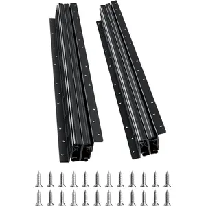 TikTokShopBlackFridayVEVOR Undermount Heavy Duty Drawer Slides, 16 24 32 40 Inch 260 lb Load Capacity Full Extension Ball Bearing Under Stair Cabinet Rails, Bottom Stair Cabinet Glides Track Runners(24inch, Black)