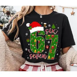 Delivered after Christmas-Funny 67 Christmas T-Shirt: Matching T-Shirt,Trendy Christmas Costume, 6 7 Holiday Trend Shirt