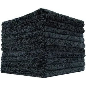 - Creature Edgeless Auto Detailing Towels (10-Pack) Professional 70/30 Blend, Dual-Pile Plush Microfiber, Buffing & Polishing, 420gsm, 16in x 16in, Black
