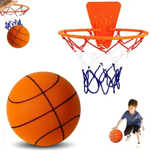 2026 Upgrade Professional Silent Basketball Set: Quiet Foam Indoor Training Ball with Wall-Mount Hoop| Noiseless Play for Any Room