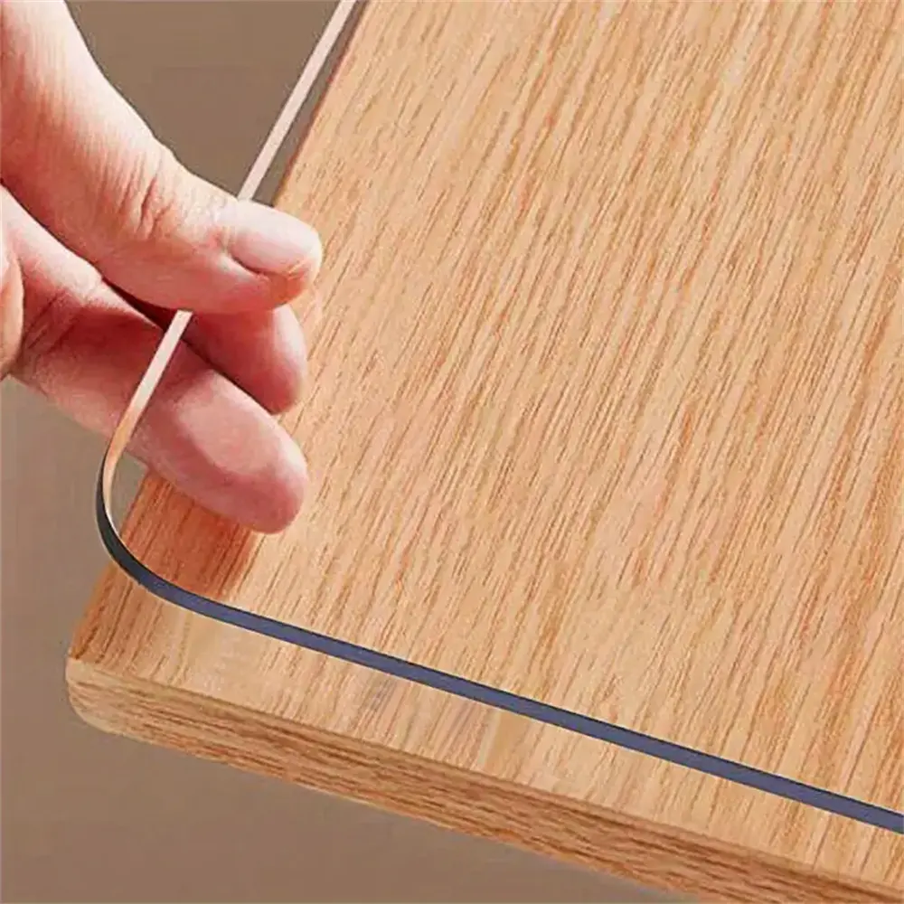 Balcony UV-resistant tablecloth 1.5mm sun protection test 500 hours, outdoor tables and chairs for five years without yellowing kitchen counter soft  glass  table  mat desk pad tablecloth