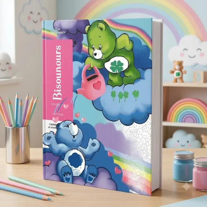 Care Bears Mystery Color by Number Book - Retro Cartoon Activity & Coloring Book for Adults & Kids