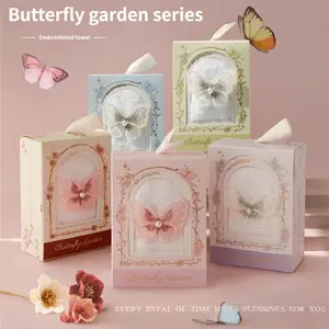 Coral Fleece Embroidered Towel Set, Perfect Gift for Parties Weddings Festivals, Small Handkerchief Table Decor, Practical Home Essentials