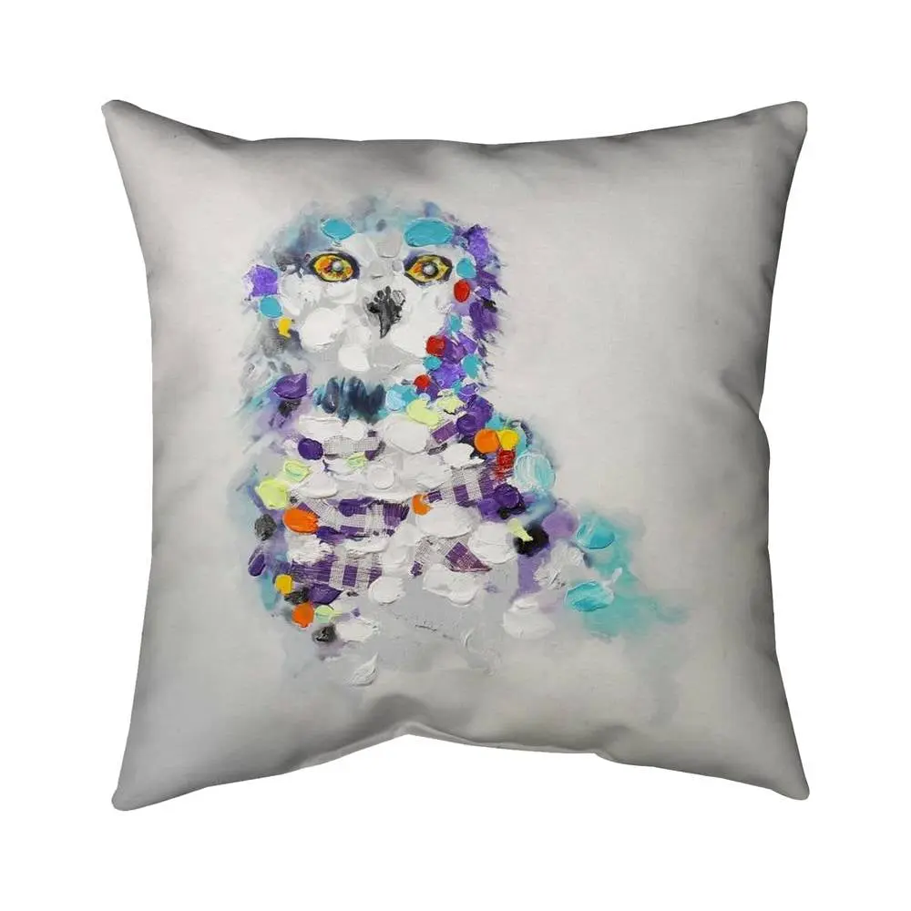 Begin Home Decor 5541-1616-AN45 16 x 16 in. Abstract Owl Purple Bird Pillow - Home Decor Cushion
