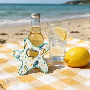 Fashion Ocean Series Starfish Fridge Magnet & Bottle Opener, Refrigerator Magnets, Kitchen & Dorm Decor, Trendy Gift, Bohemian Home Atmosphere