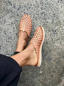 Sandalia Huarache - Hippie Vintage - Estilo Mexicano - Cuero Colorido - Huaraches Mexicanos