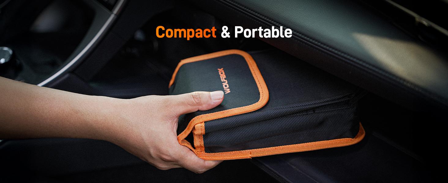 WOLFBOX Portable 2000A Jump Starter With Air Compressor 150PSI Tire Inflator LED HolidayHaul