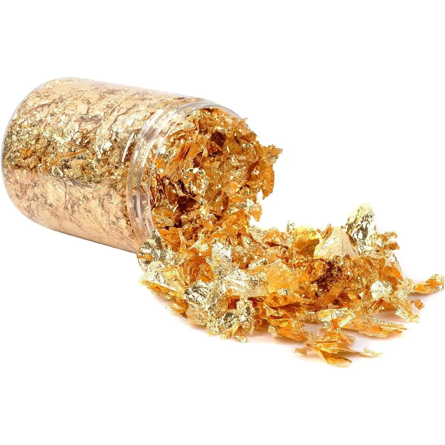 Gold Leaf Flakes,Gold Foil Flakes for Resin10g Metallic Foil Flakesfor Nail Art, Painting, Crafts, DIY CraftsSlime and Resin Jewelry Making
