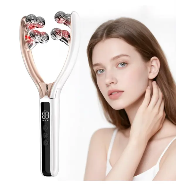 Microcurrent RF V-Face Sculptor Roller, Face Lifting Contour Massager