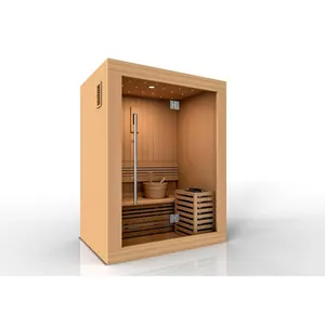 Golden Designs Sundsvall Edition 2 Person Traditional Steam Sauna - Canadian Red Cedar