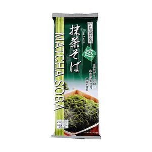 OBINATA Japanese Matcha Soba Noodles - Cold Noodles for Summer Refreshment, 4 Bundles, 340g