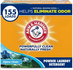 ARM & HAMMER Powder Laundry Detergent, Alpine Clean, 9.56 lb, 155 Loads ARM & HAMMER Powder Laundry Detergent, Alpine Clean, 9.56 lb, 155 Loads