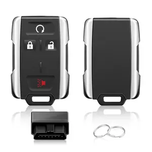 2pcs 4 Buttons Car Remote Key Fob Compatible For 2014-2018 Gmc Sierra Chevrolet Silverado 1500 2500 3500  Colorado Canyon 2015-2021