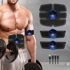 ABS Stimulator Exercise Equipment, Muscle Stimulator, Abdominal Machine USB Rechargeable Equipment, for Abdominal/Arms/Legs Men Women Strength Training