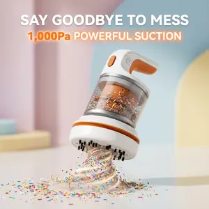 Cordless Car Vacuum High Power Suction USB Rechargeable Mini Interior Detailer Crumb Sweeper Portable Handheld Dust Cleaner for Cup Holder Seat Crevices Console TikTok Car Must Have