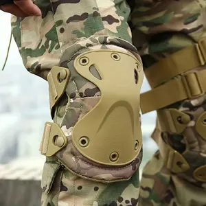 Four-piece Knee And Elbow Protection Set - Wear Resistant, Collision Resistant, Puncture Resistant, Comfortable And Breathable. Camouflage Tactical Protective Equipment, Suitable For Field, Training, Mountaineering, Riding Safety Equipment