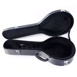 Scratch & Shock Proof! Black A-Style Mandolin Case | Hardshell + Microgroove Leather