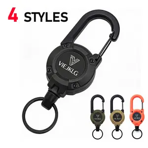 Never Lose Your Keys Again! One-Pull Retractable Key Holder - 64cm Strong Steel Cable, 3kg Load, Compact & Durable for Active Lifestyles