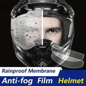 Motorcycle Helmet Waterproof Lens Film, Universal Rain & Fog Protection Film Transparent Lens Sticker Helmet Anti Fog Film Visor Shield Rainproof Len