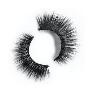 Mademoiselle Lash Jenai Vegan Silk Faux Lashes - 3D J-Curl Design for Almond Eyes, Exaggerated Volume & Natural Tapered Ends, Best Makeup Cosmetic for Dramatic Looks