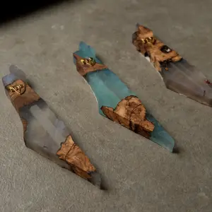 Epoxy & Olive Wood Handmade Mezuzah | Mai Gini