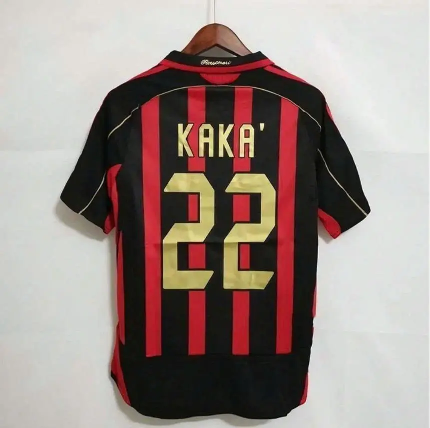Men's Vintage Black Red Striped Soccer Jersey #22, Classic Football Shirt, Retro Athletic Performance Jersey
