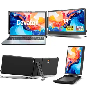 【WeeklyDeals】Cevaton 14" FHD 1080P IPS Single Screen Laptop Extender Portable Monitor for 13.3"-17" Laptops Auto-Adjust Width Plug & Play for MacOS/Wins/Chrome/Dex