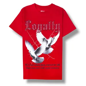 Focus 'Loyalty Birds' Stone T-Shirt (Red) 80713