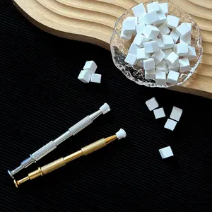 Mini Tofu Block with Box and Four-Claw Brush, Gradient Nail Art Sponge Gel, Blending Effect Nail Art Sponge Set, Perfect for Professional Use