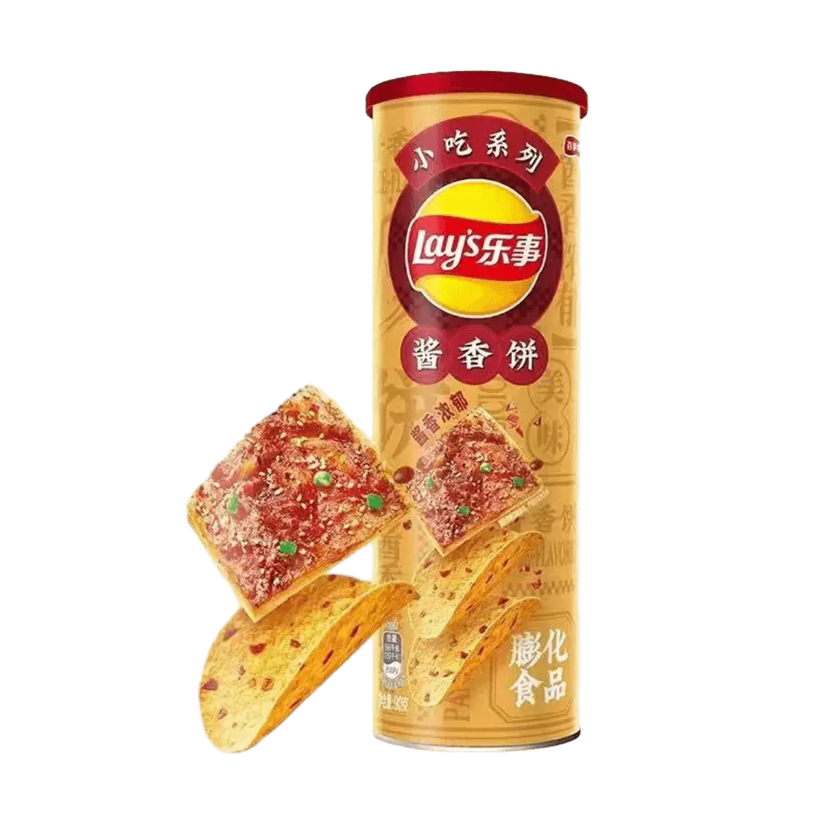 Lay's Spicy Sauce Flavor Potato Chips 90g - Crunchy Snack Sensation