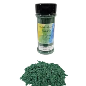 Flock & Go Flocking and Applicator All in One (Emerald Green) 1oz with Soft Velvety Look and Professional Finish, Ideal for Various DIY Projects