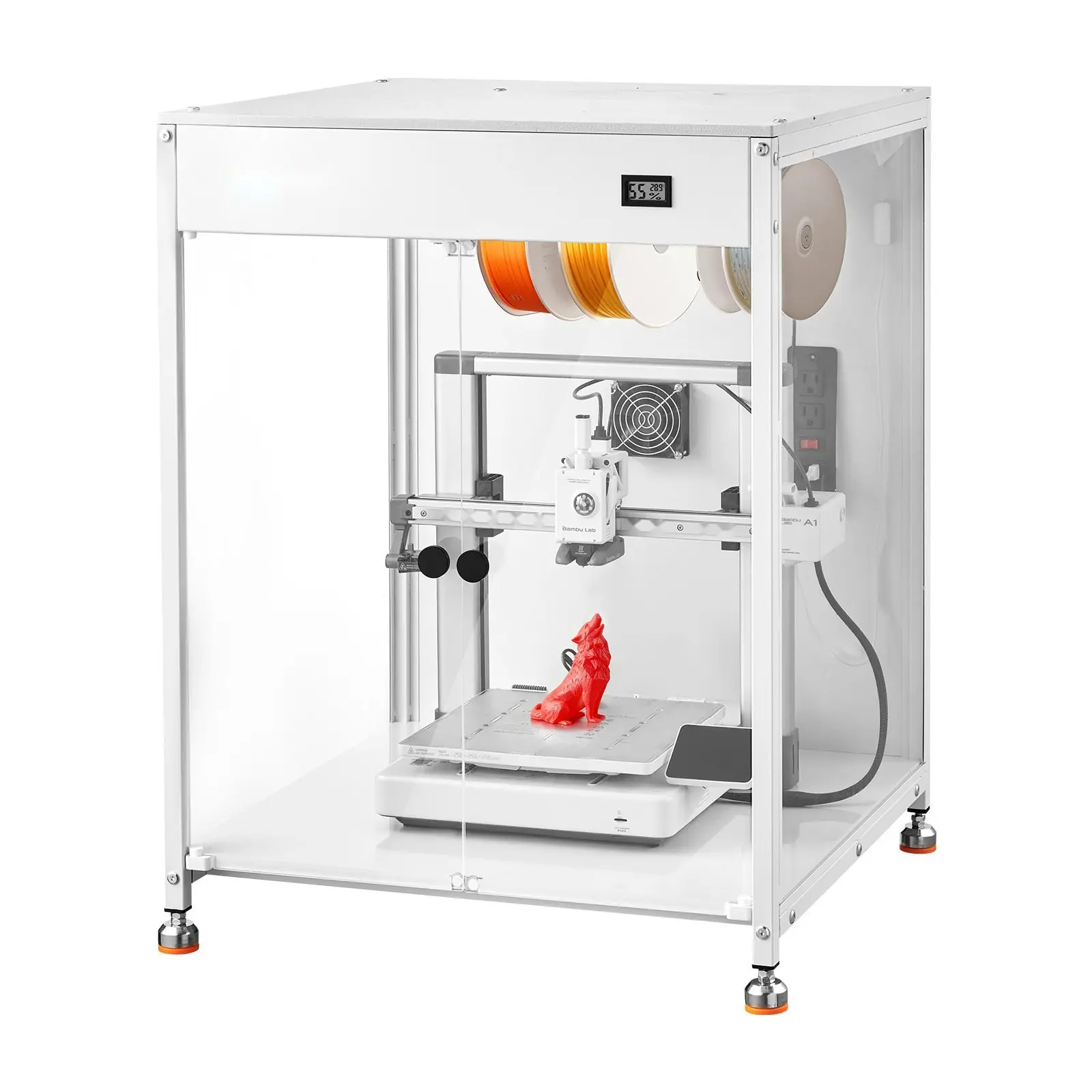 3D Printer Enclosure With Ventilation And LED Lighting, Dustproof Waterproof Transparent Acrylic Printer Tent, Constant Temperature Protective Case For Bambu Lab, Ender, Neptune, Kobra And Other FDM Printers