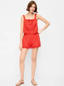 Old Navy Women's High-Waisted Lace-Trim Shorts