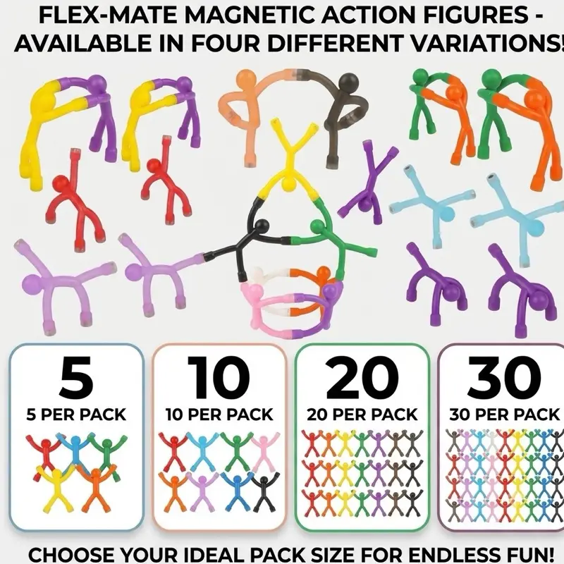 Multi Pack Magnet Men, Magnetic Travel Toys, Fun Magnet Sensory Fidget Toys for Kids, Airplane Car Road Trip Toddlers Activities Essential, Magnetic People Building Figures Decorative Gifts Stuffers