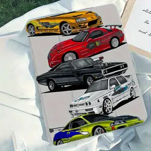 Cool animated performance car element pattern four-corner anti-drop tablet caseSuitable for iPad Mini, Air, Pro 4, 5, 6, 7 (2017, 2018, 2019, 2020, 2021, 2022, 2023, 2024, 2025 models), and Samsung S6, 7, 8, 9, 10FE + A7 LITE tablet cases.