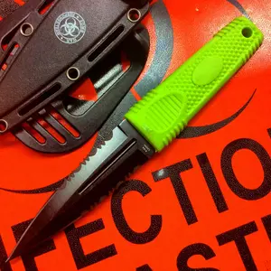 7.75" Zomb-War Green Boot Hunting Knife with Sheath