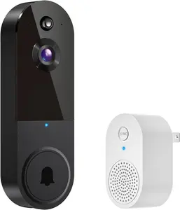Wireless Video Doorbell Camera with AI Human Detection, 2-Way Audio, Live View, Night Vision, Cloud Storage, Battery Powered, 2.4G WiFi Home Security Camera for Indoor & Outdoor Surveillance