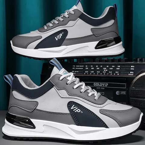 Men's Sporty Lace Up Running Shoes, Casual Comfortable Breathable Sneakers, Fashionable Sneakers for Daily Wear