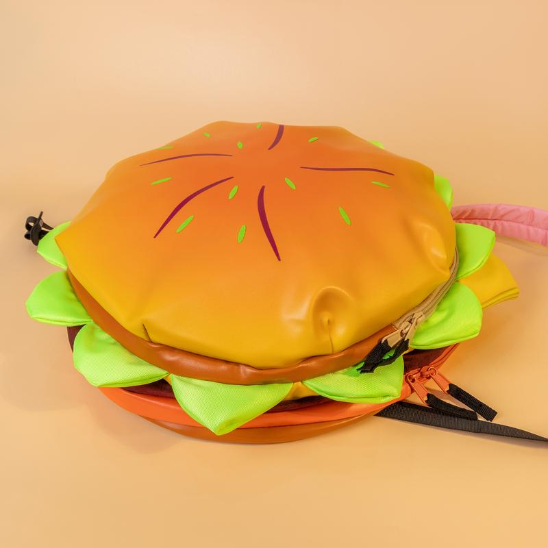 Large leisure Fashionable Novelty Hamburger Design Backpack, Cute Volume Backpack with Adjustable Strap For Daily Used, Cute Student School Book Bag