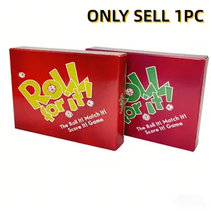 Roll for It! Quick Dice Rolling Luck & Strategy Game for 2-4 Players, Fast Family Board Game Night Fun, Includes Vibrant Dice and Illustration Cards