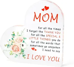 Mothers Day Mom Gifts Acrylic Plaque Birthday Gifts for Best Mom