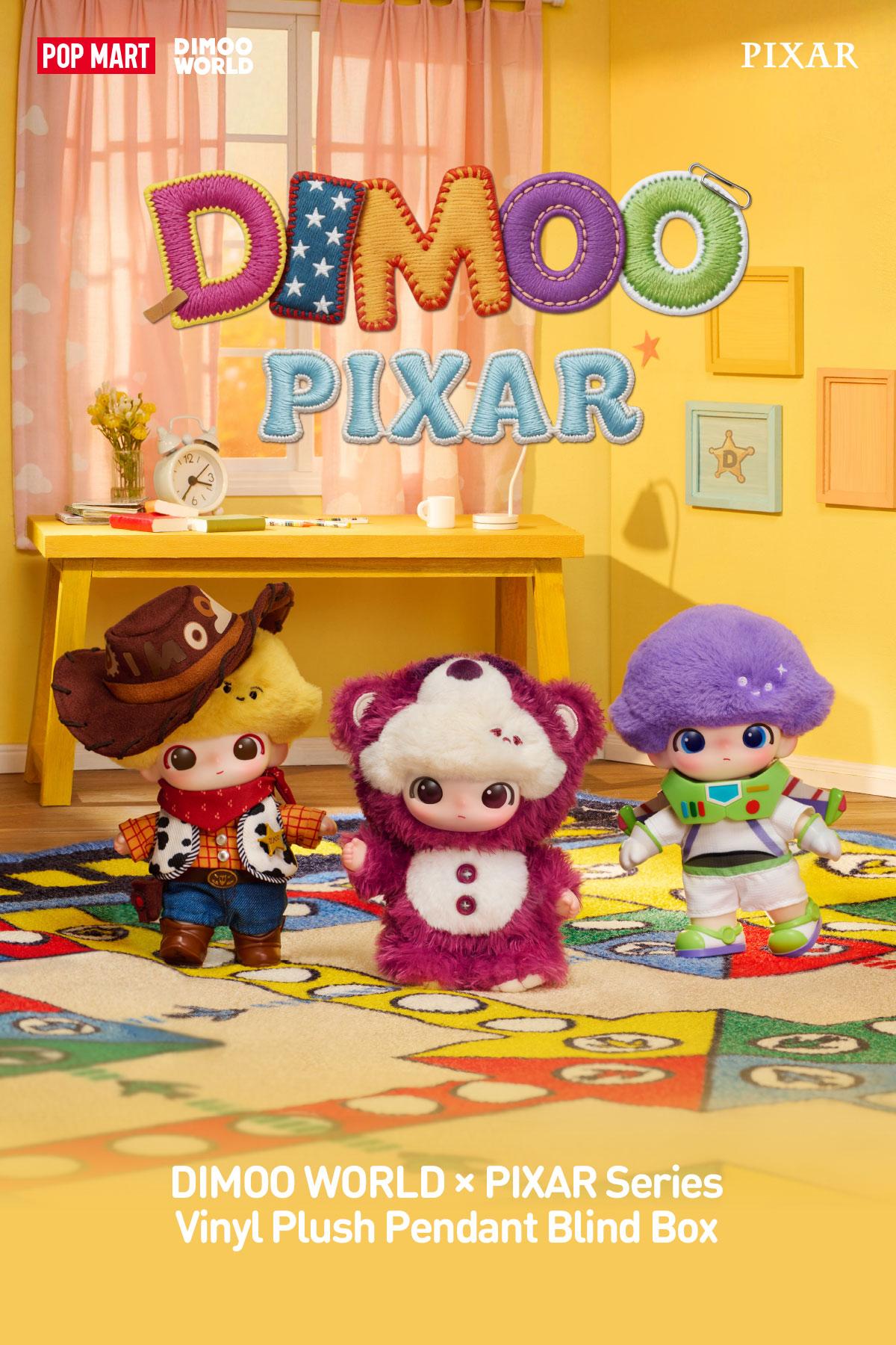 unboxing - POP MART DIMOO WORLD × PIXAR Series - Vinyl Plush Pendant Blind Box Keychain