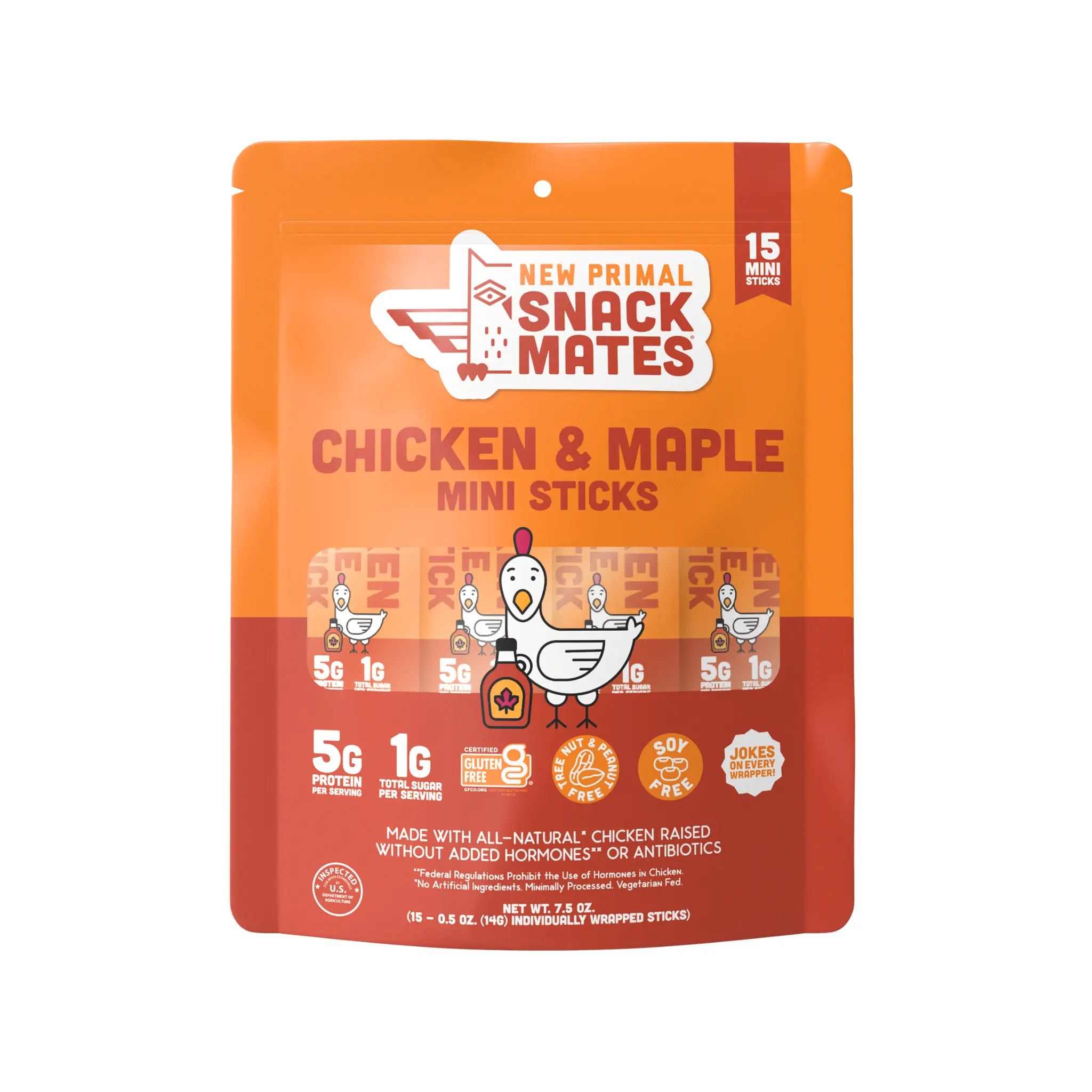 TikTok Exclusive Snack Mates Chicken & Maple Meat Sticks: The Must-Have High Protein 2026 Lunchbox Essential for Picky Eaters and Healthy Kids (15 Count Pack)