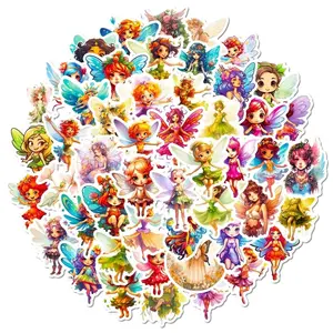 Fairy Stickers 50pcs – Waterproof Vinyl Magical Decals for Bottles, Laptops, Scrapbooks, Journals, Mirrors & Fantasy Aesthetic