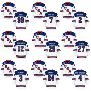 USA Baseball Team V-Neck Hockey Jersey – Custom Name & Number, Unisex Fan Gift